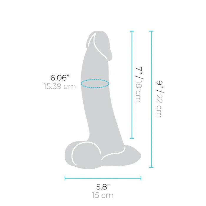 RealCocks Jake Slipskin Realistic Silicone Dildo - Four Size （6.5" 8" 9" 10"） curvy cream - RealCocks