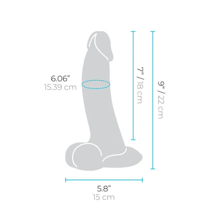 RealCocks Jake Slipskin Realistic Silicone Dildo - Four Size （6.5" 8" 9" 10"） curvy cream - RealCocks