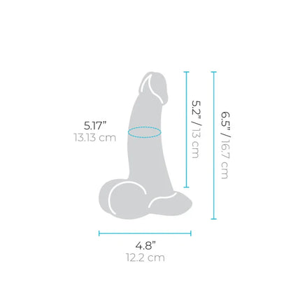 RealCocks Jake Slipskin Realistic Silicone Dildo - Four Size （6.5" 8" 9" 10"） curvy cream - RealCocks