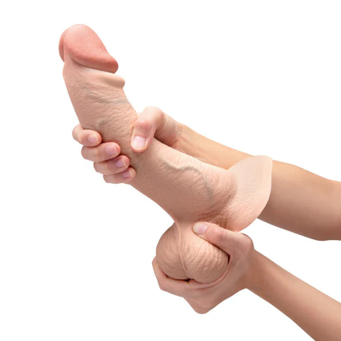 RealCocks Jake Slipskin Realistic Silicone Dildo - Four Size （6.5" 8" 9" 10"） curvy cream - RealCocks