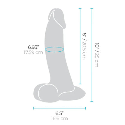RealCocks Jake Slipskin Realistic Silicone Dildo - Four Size （6.5" 8" 9" 10"） curvy cream - RealCocks