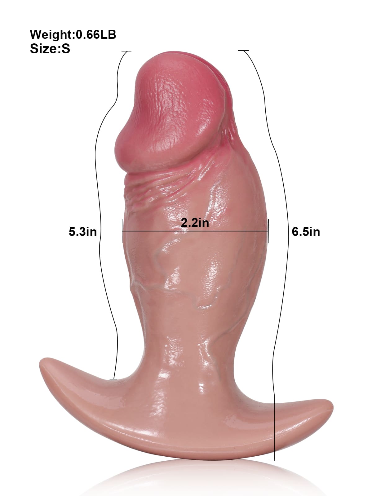 Adam 7" X 3" & 5.3" X 2.2" Size Best Realistic Soft Dildo Butt Plug - RealCocks